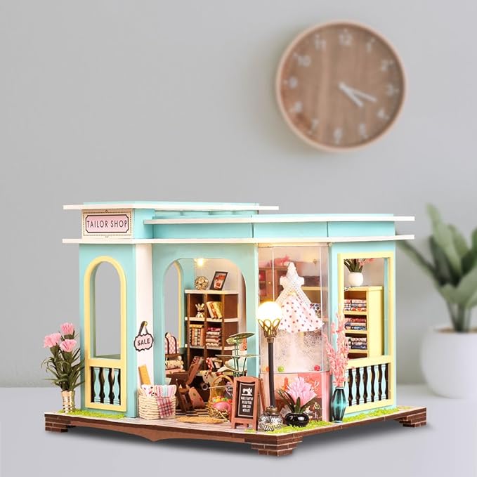 DIY Miniature Tailor Shop Dollhouse Kit