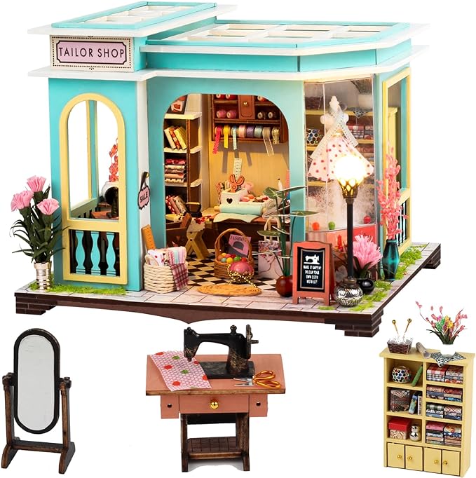 DIY Miniature Tailor Shop Dollhouse Kit