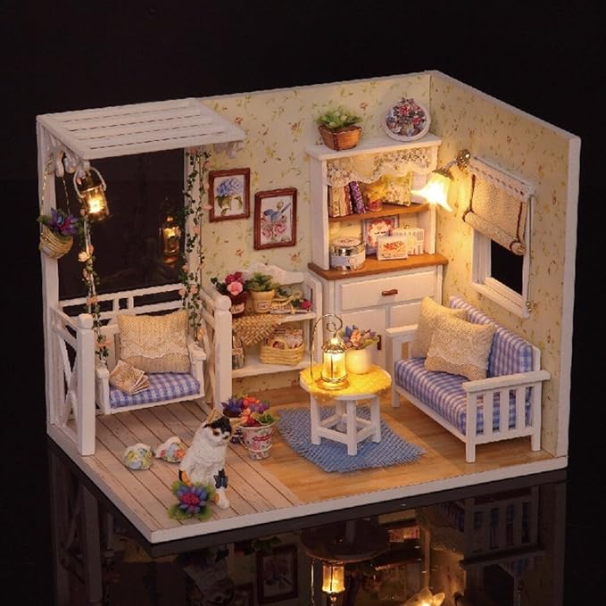DIY Miniature Kitten Diary Handmade Dollhouse Kit