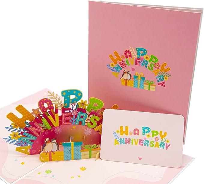 3D Happy Anniversary Pop Up Greeting Card