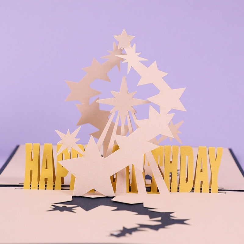 3D Birthday Starlight Pop Up Greeting Card