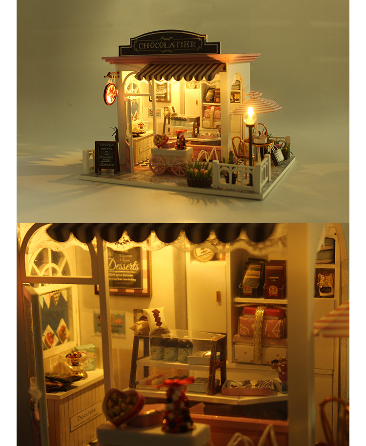 CoCo Store DIY Wooden Dollhouse Kit with Furniture|Birthday Gift | Hobby