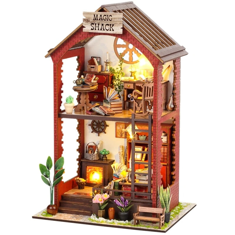 Wooden dollhouse deals kits