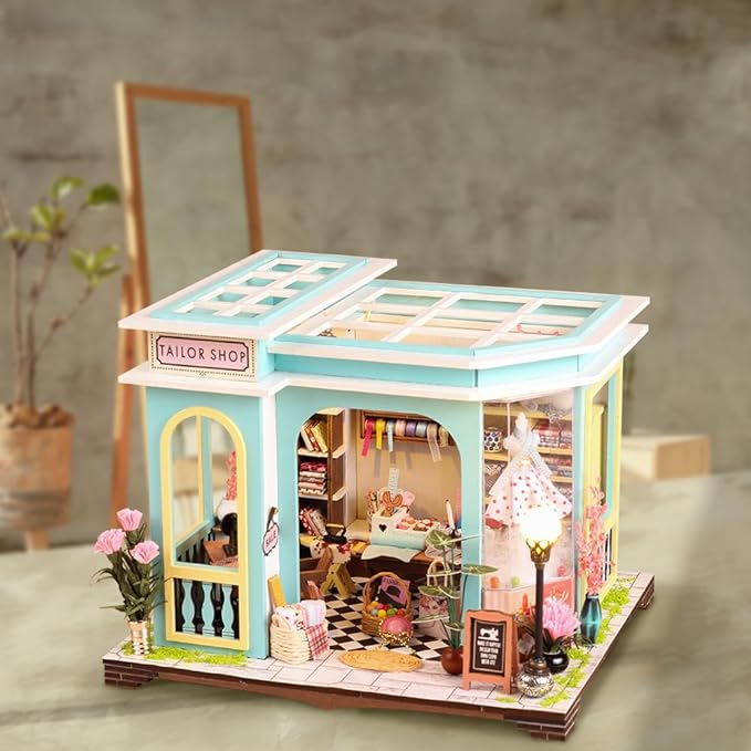 DIY Miniature Tailor Shop Dollhouse Kit