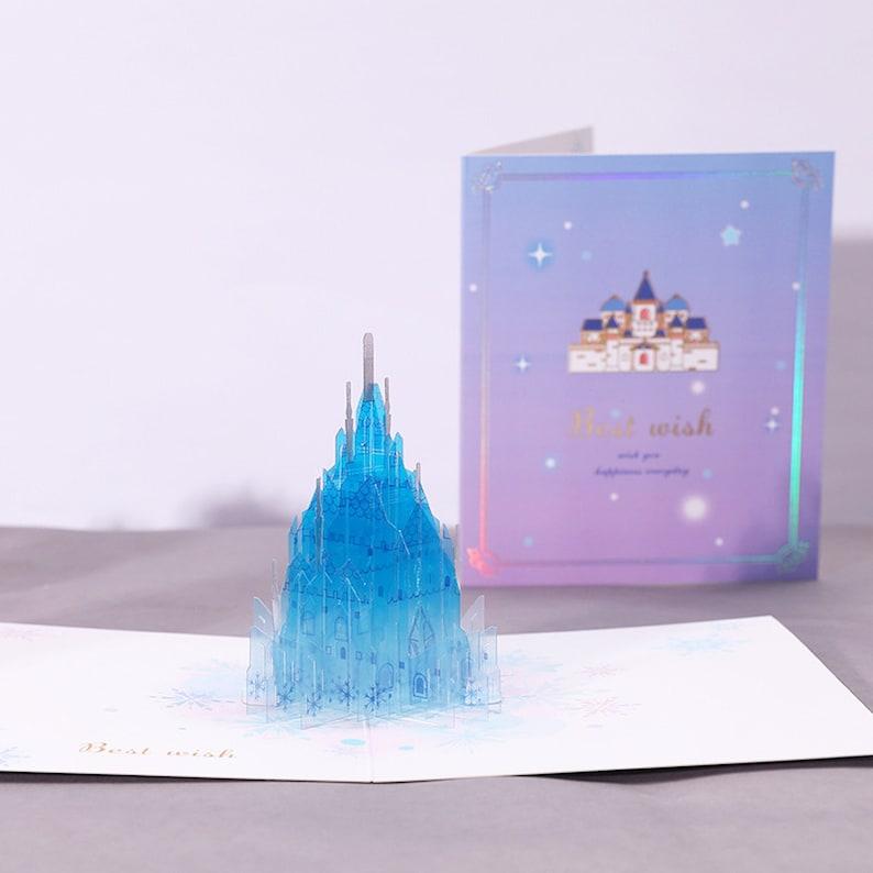 3D Winter Castle Pop Up Greeting Card