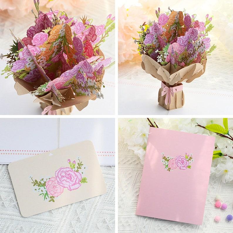 3D Flower Bouquet Pop Up Greeting Card