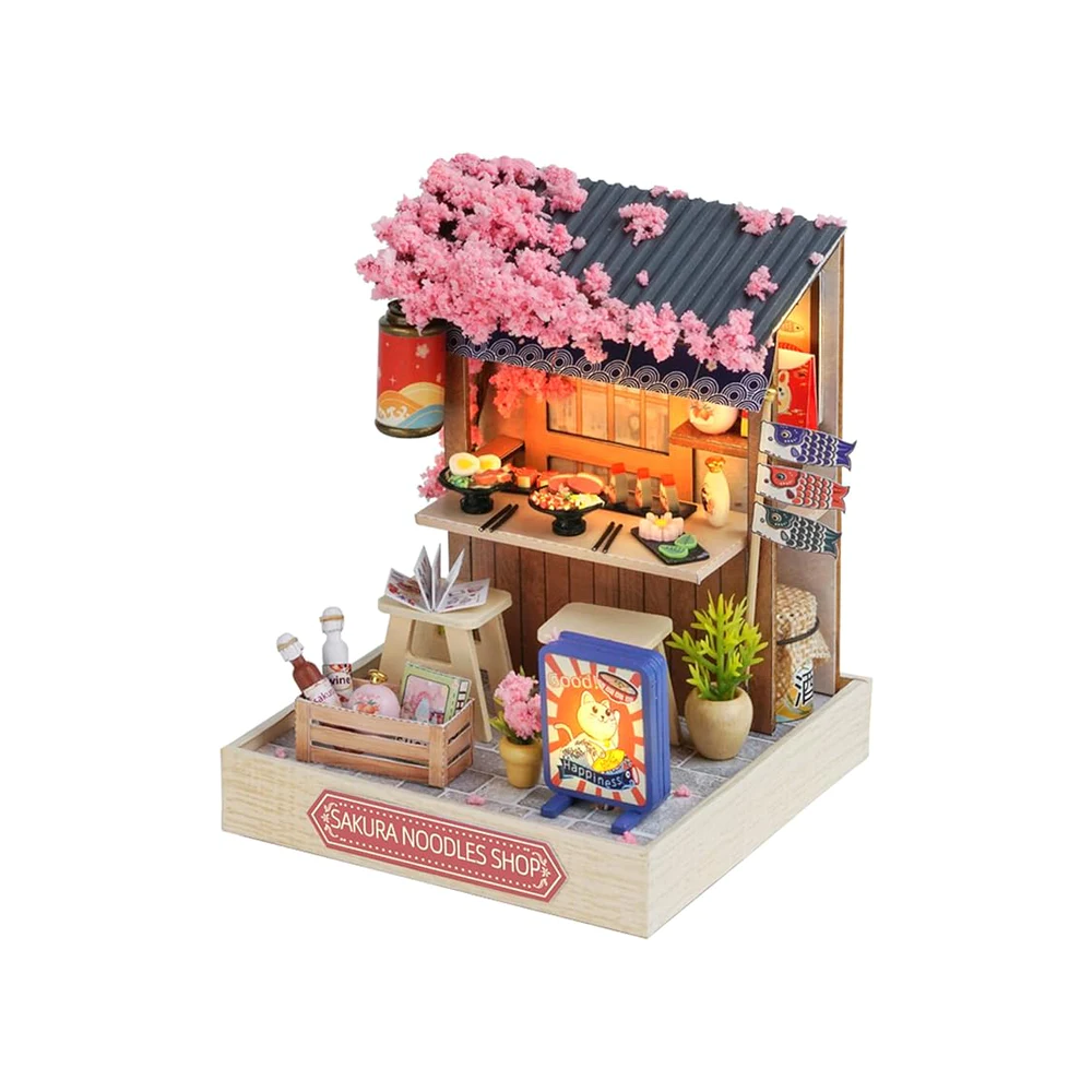 DIY Miniature Sakura Noodles Shop Kit