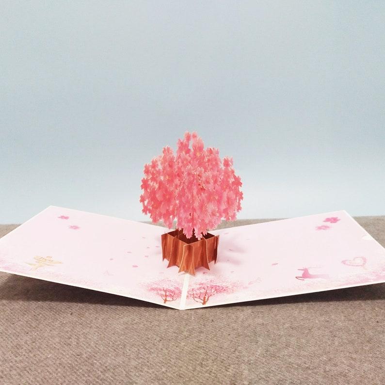 3D Love Sakura Pop Up Greeting Card