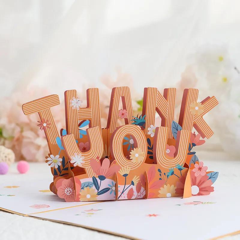 3D Thank You Pop Up Greeting Card