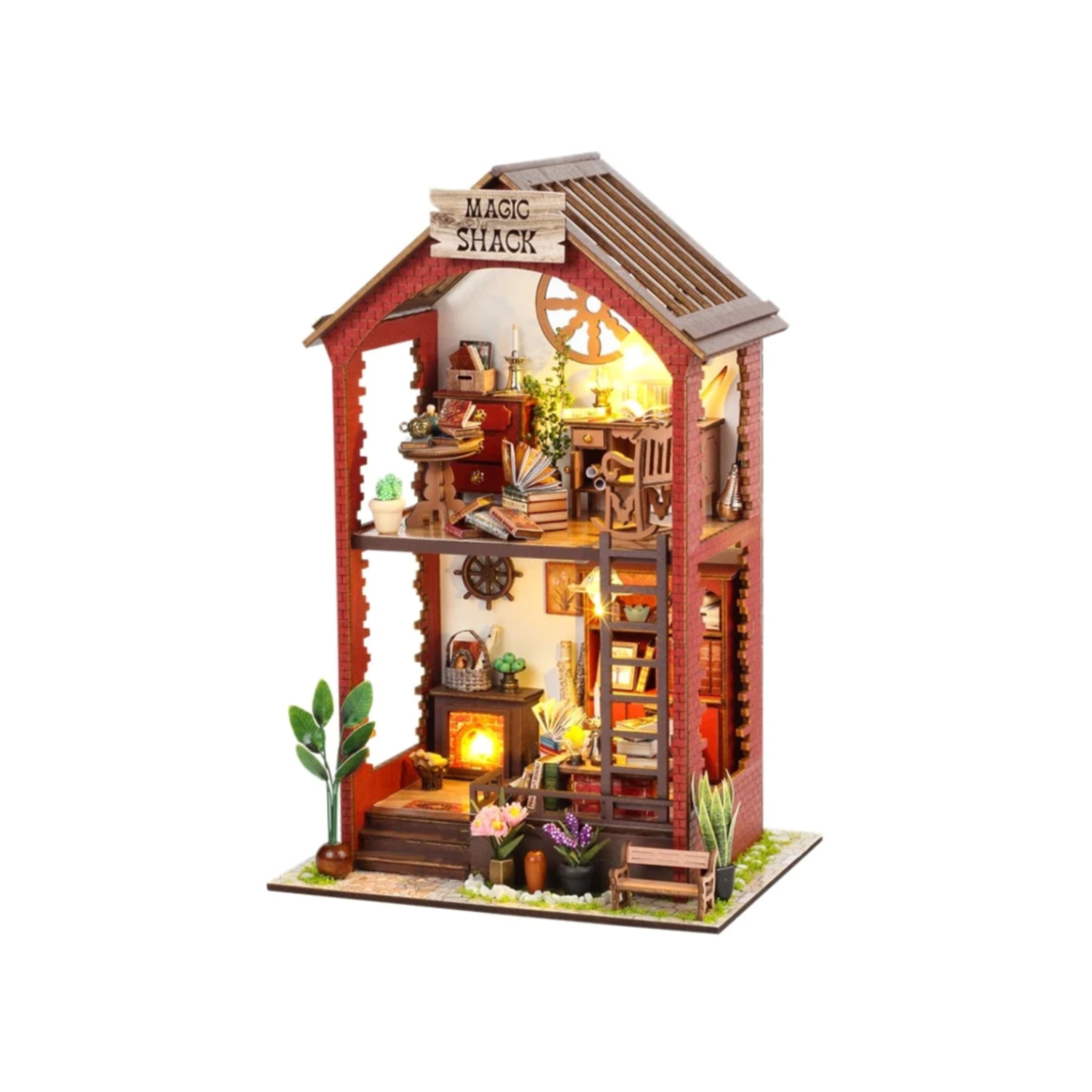 Magic Shack DIY Wooden Dollhouse kit with furniture