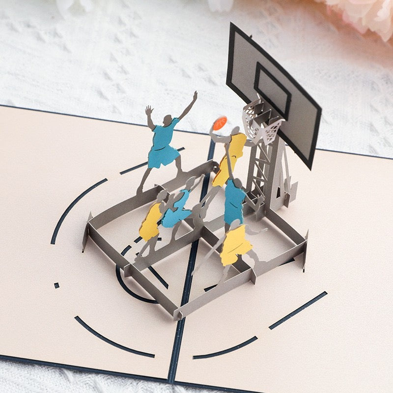 3D Basketball Pop Up Greeting Card