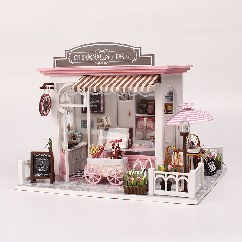 CoCo Store DIY Wooden Dollhouse Kit with Furniture Birthday Gift Hob