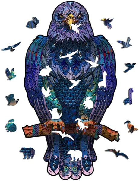 Wooden Bald Eagle Jigsaw Puzzle