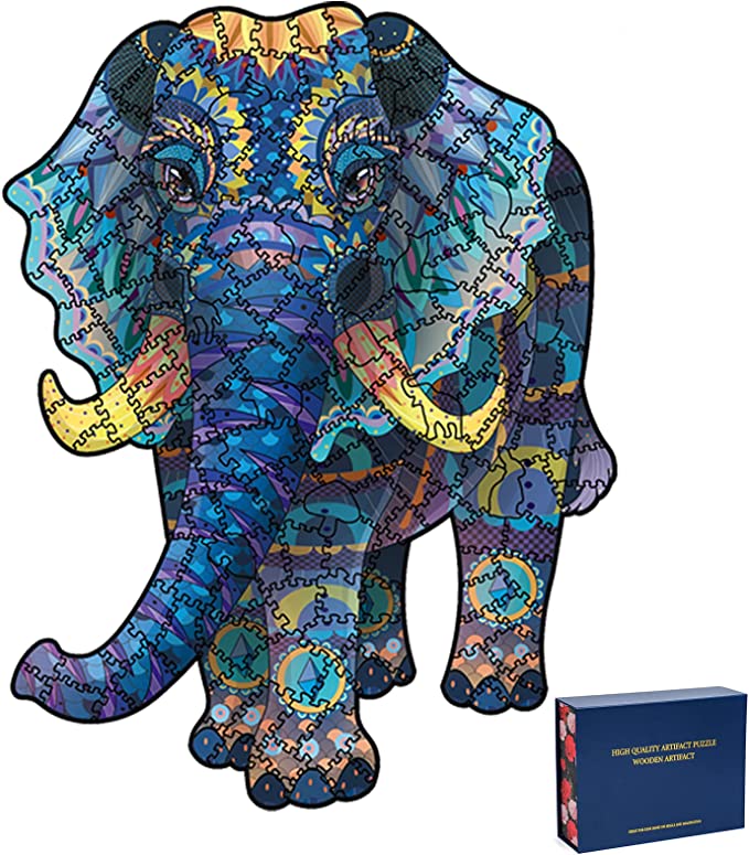 Wooden Elephant Jigsaw Puzzle