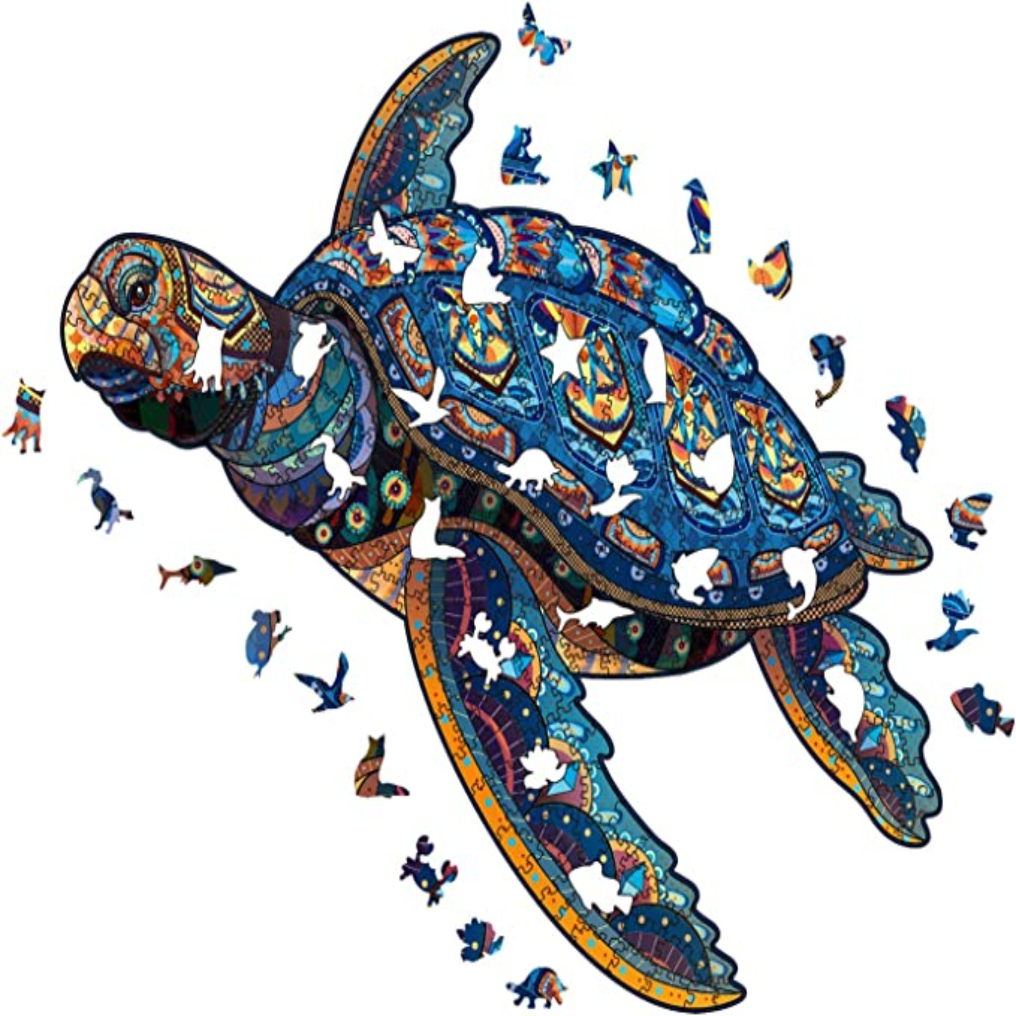 Wooden Sea Turtle Jigsaw Puzzle